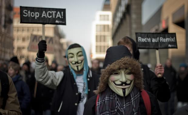 Anti ACTA - Guy Fawkes in Berlin