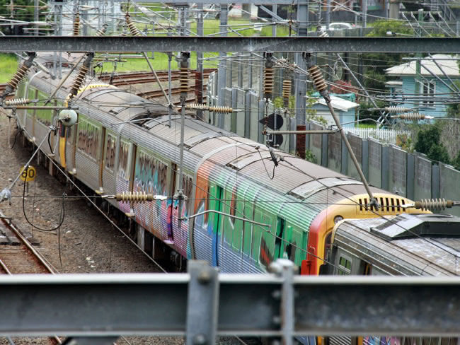 Graffiti Trains in Brisbane