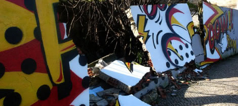 Comic Crash Graffiti Wall