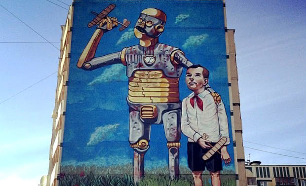Like It. Art: Pixelpancho Mural in Russia