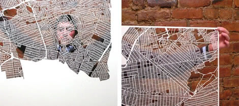 Map Cuts - Paper Art