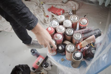 Matt Adnate Painting Action