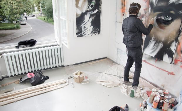 Matt Adnate, Studio-Visit