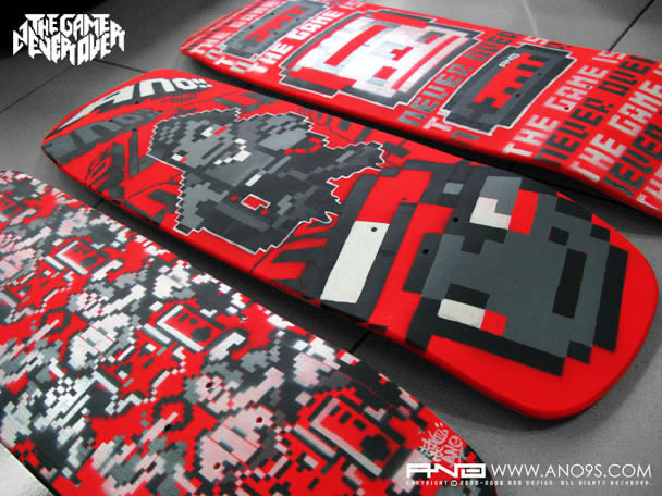 ano pixelgraffiti - skateboard