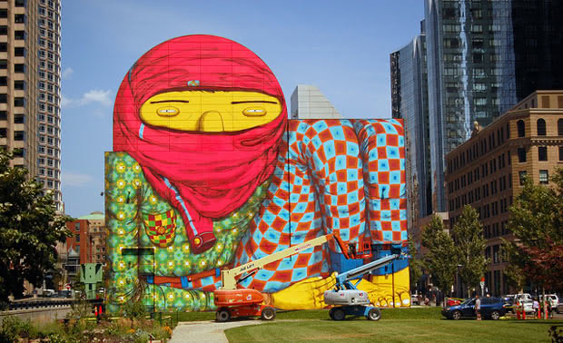 Racists Against Os Gemeos Mural
