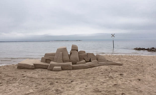 Sand Graffiti: DAIM on the Beach