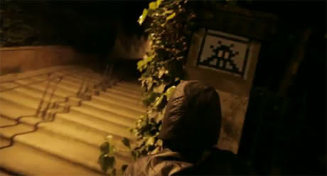 Through Night With Invader - Street Art Paris